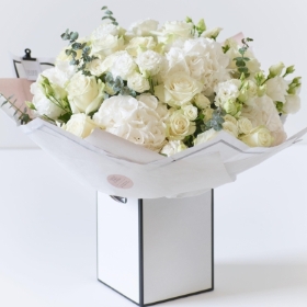 Beautifully Simple Showstopper White Flower Bouquet